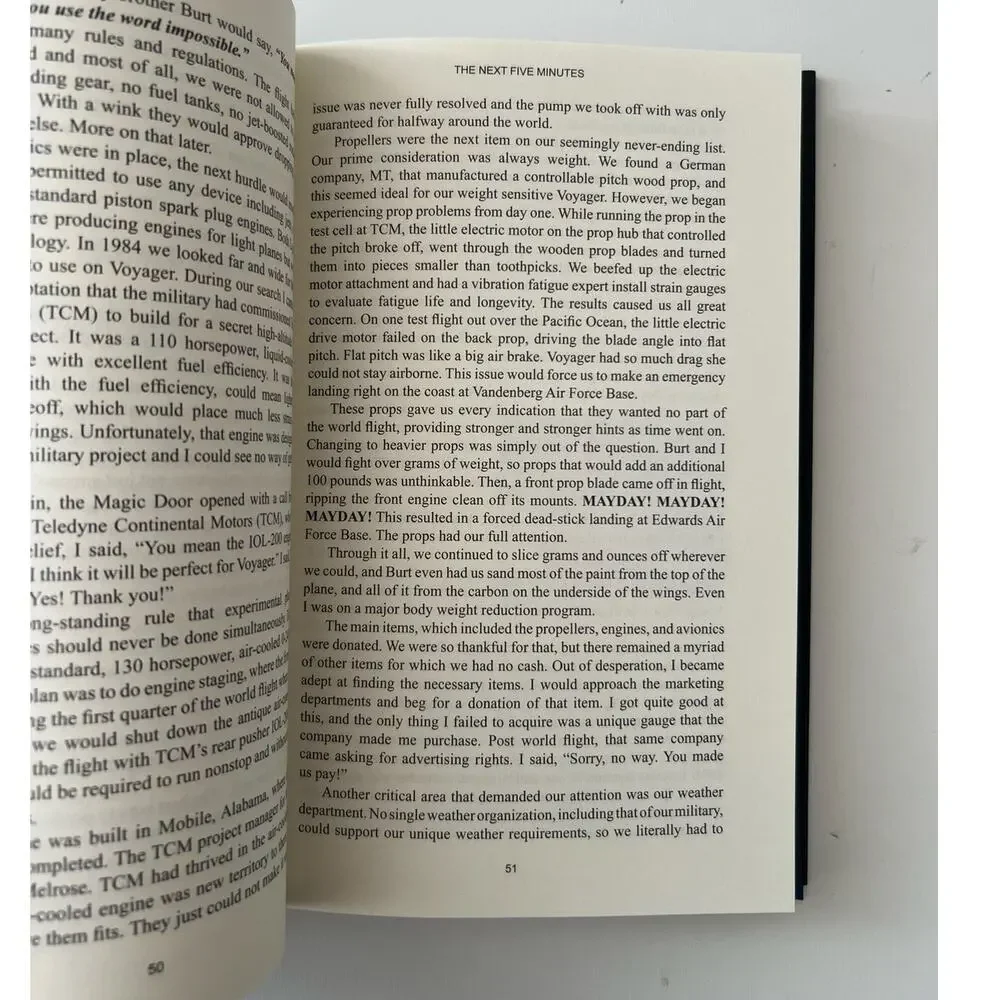 The Next Five Minutes Embracing the Impossible Dick Rutan SIGNED & Numbered HC